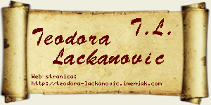 Teodora Lackanović vizit kartica